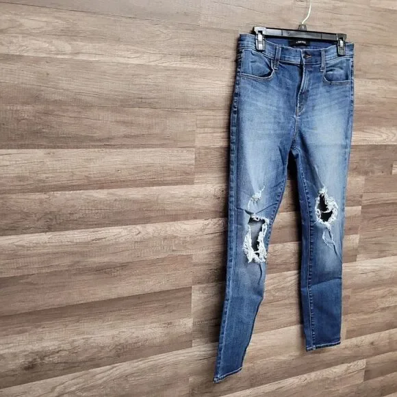 J Brand Maria Jeans Size 29 Womens Blue Medium Wash Distressed High Rise Denim - Picture 4 of 13